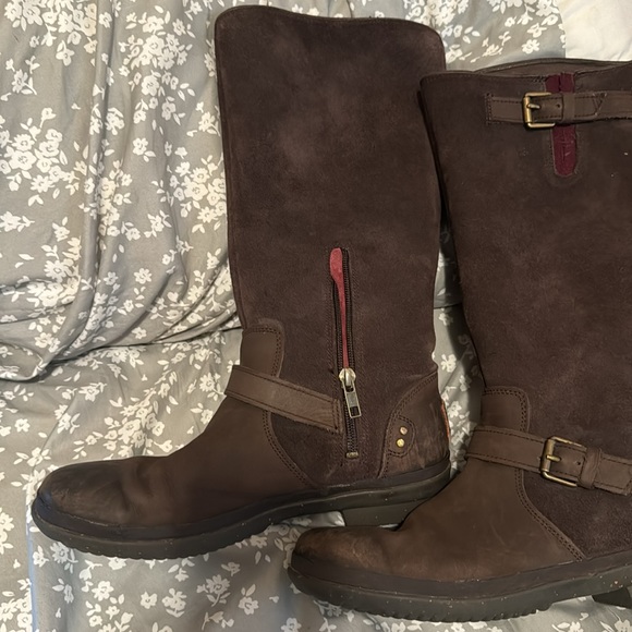 UGG Waterproof Thomson 1005268 Brown Suede Boots Women's 9 - Picture 5 of 6